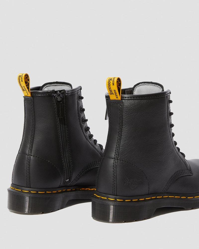 Black Men's Dr Martens Maple Zip Newark Women's Steel Toe Work Boots | CA 652AHK